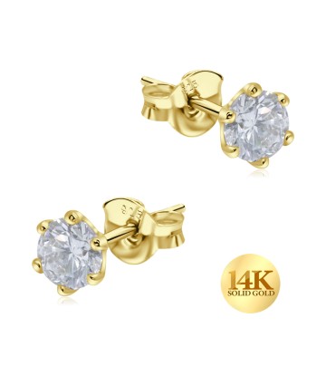 14K Gold Stud Earring 14KY-STS-5711 (MOQ 10 pcs)